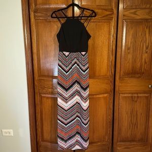 Chevron Striped Maxi Dress